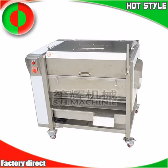 Máquina automática de remoção de escama de peixe, descascador de mandioca, escova, máquina de limpeza de gengibre com tampa, máquina de lavar laranja, máquina de descascar batata